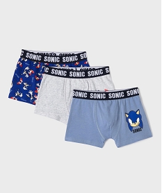 GEMO Boxers en coton stretch garçon (lot de 3) - Sonic the hedgehog Bleu