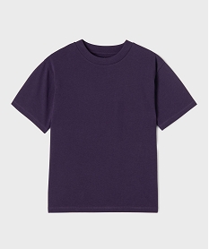 GEMO Tee-shirt manches courtes oversize en coton épais garçon Violet