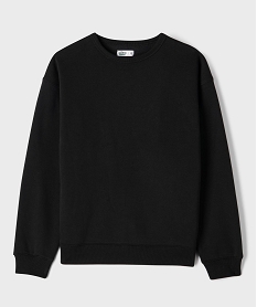 GEMO Sweat uni intérieur molletonné garçon noir standard