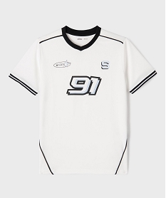 GEMO Tee-shirt de sport en mesh imprimé garçon blanc standard