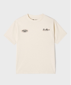 GEMO Tee-shirt en jersey de coton imprimé garçon blanc standard