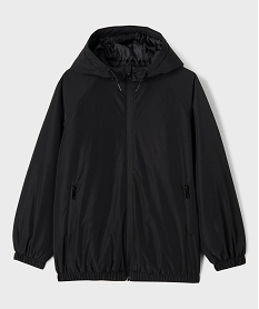 GEMO Blouson à capuche et fermeture zippée garçon noir standard