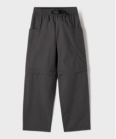 GEMO Pantalon loose transformable en short garçon Gris