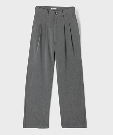 GEMO Pantalon large à pinces fille Gris