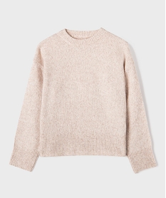 GEMO Pull en maille douce et chaude avec de la laine fille Beige