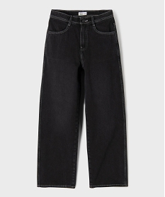 GEMO Jean loose en denim teinté garçon noir standard