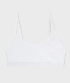 GEMO Brassière à fines bretelles fille blanc vif