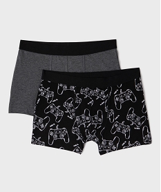 GEMO Boxer en coton stretch garçon (lot de 2) Noir