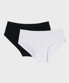 GEMO Shorty en maille côtelée extensible fille (lot de 2) noir standard