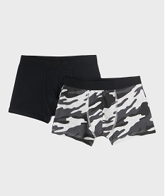 GEMO Boxer en coton stretch garçon (lot de 2) Gris