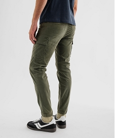 GEMO Pantalon cargo Regular coloris unique homme Vert
