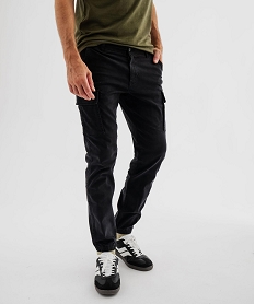 GEMO Pantalon cargo Regular coloris unique homme noir standard