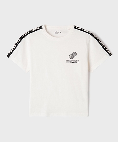 GEMO Tee-shirt manches courtes spécial sport garçon blanc standard