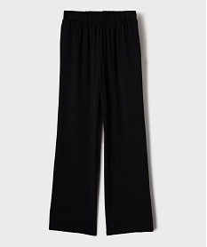 GEMO Pantalon large en viscose fluide fille noir standard