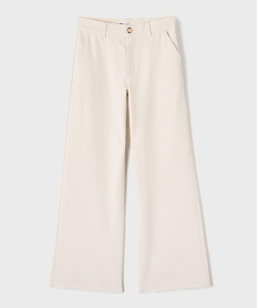 GEMO Pantalon large et fluide fille beige standard