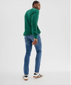 GEMO Jean Slim délavé en coton stretch homme bleu standard