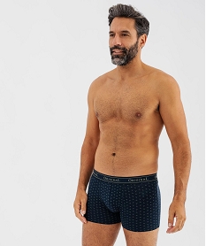 GEMO Boxers en coton extensible homme (lot de 2) Bleu