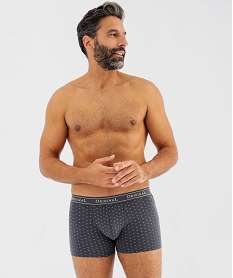 GEMO Boxers en coton extensible homme (lot de 2) Gris
