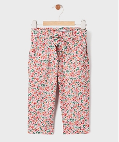 GEMO Pantalon fluide à motifs avec taille élastique bébé fille Rose