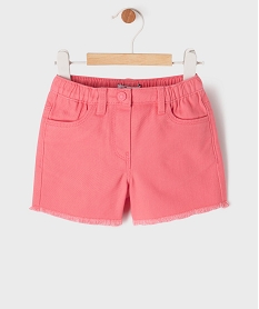 GEMO Short en jean fantaisie bébé fille rose vif