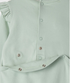 pyjama dors-bien avec volants sur les epaules bebe fille vertK556001_2