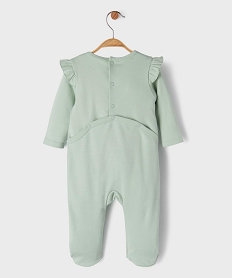 pyjama dors-bien avec volants sur les epaules bebe fille vertK556001_3