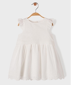 GEMO Robe de cérémonie brodée bébé fille blanc standard