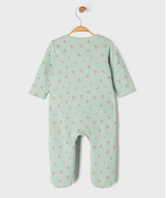 pyjama en jersey de coton a motifs cerises ouverture zippee devant bebe vertK557001_3