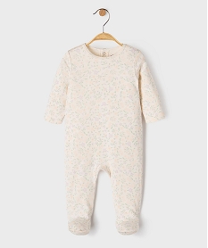 GEMO Pyjama dors bien en jersey fleuri à pont-dos pressionné bébé Rose