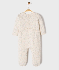 pyjama dors bien en jersey fleuri a pont-dos pressionne bebe roseK558601_3