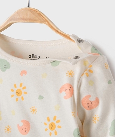pyjama 2 pieces motif celestes bebe blancK558801_2