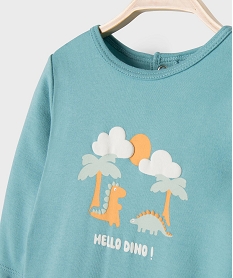 pyjama dors-bien avec motifs dinosaures bebe garcon bleu standardK559401_2