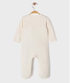 pyjama en coton ouvert devant motif felin bebe fille beigeK560401_3