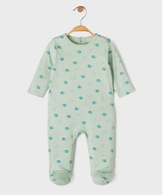 pyjama en coton a motifs baleines bebe garcon vertK560701_4