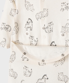 pyjama en coton a motifs animaux bebe beigeK562101_2