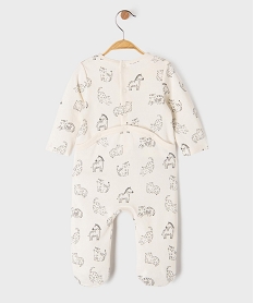 pyjama en coton a motifs animaux bebe beigeK562101_3