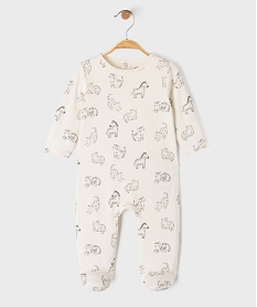 pyjama en coton a motifs animaux bebe beigeK562101_4