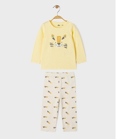 GEMO Pyjama 2 pièces motif lion bébé Jaune