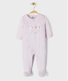 GEMO Pyjama dors bien en coton ouverture devant bébé Violet