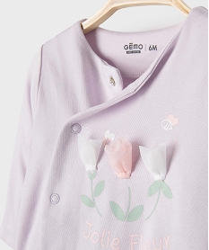 pyjama dors bien en coton ouverture devant bebe violetK562501_2