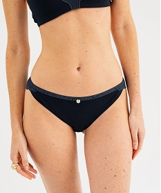 GEMO Culotte en maille côtelée avec dentelle femme - LuluCastagnette Bleu