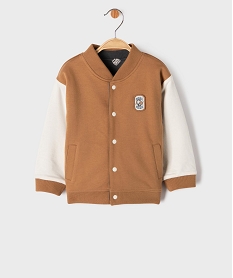 GEMO Sweat réversible look veste teddy bébé garçon marron standard