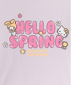 GEMO Pyjashort bicolore avec motifs sur le buste fille - Hello Kitty Violet