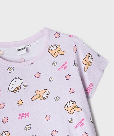 GEMO Chemise de nuit manches courtes à motifs fille - Hello Kitty Violet