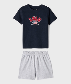 GEMO Pyjashort bicolore avec inscription bouclette garçon - LuluCastagnette Bleu