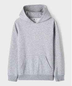 GEMO Sweat à capuche en molleton doux garçon Gris