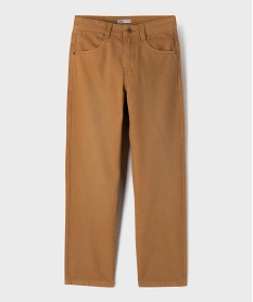 GEMO Jean straight en denim teinté garçon marron standard