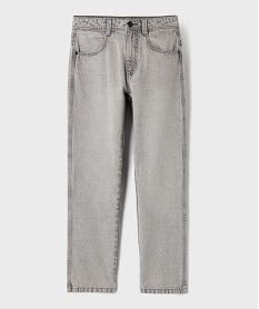 GEMO Jean regular en denim délavé garçon Gris