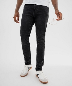 GEMO Jean slim en coton stretch homme Noir