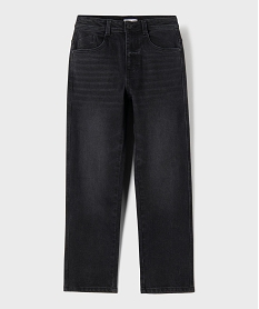 GEMO Jean regular en denim de coton stretch délavé garçon noir standard